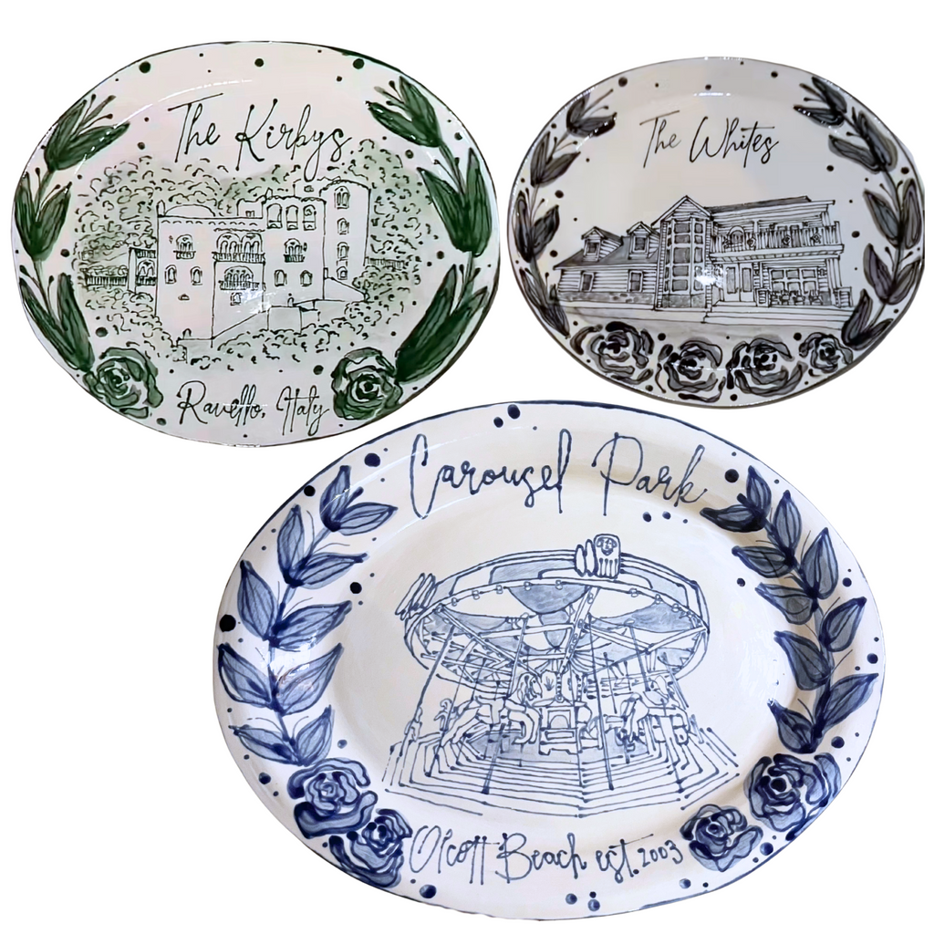 Hand-Painted Ceramic Platter