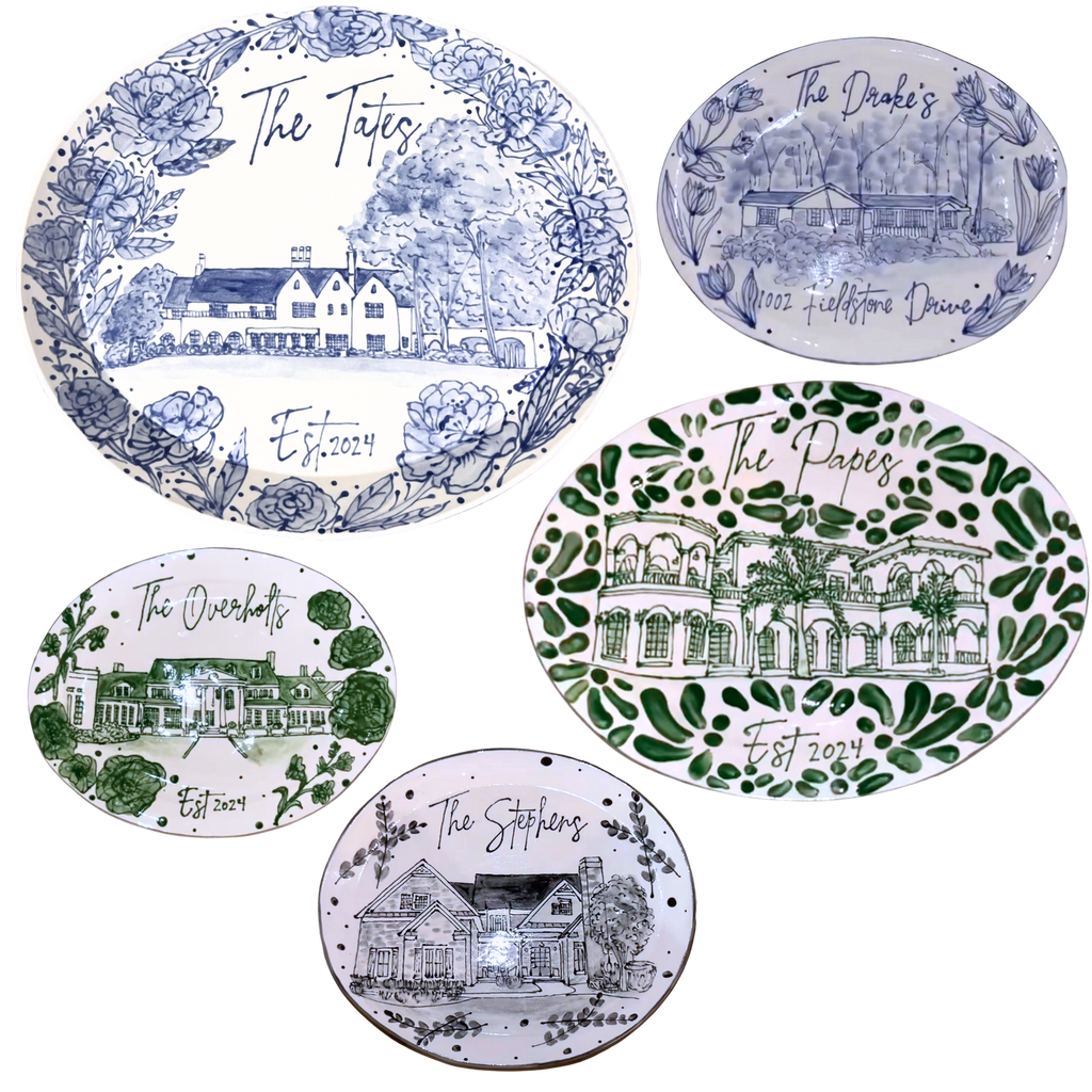 Hand-Painted Ceramic Platter