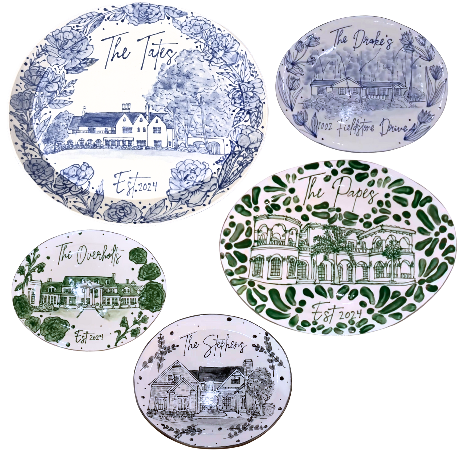 Hand-Painted Ceramic Platter